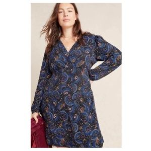 Elegant Blue Patterned Dress
